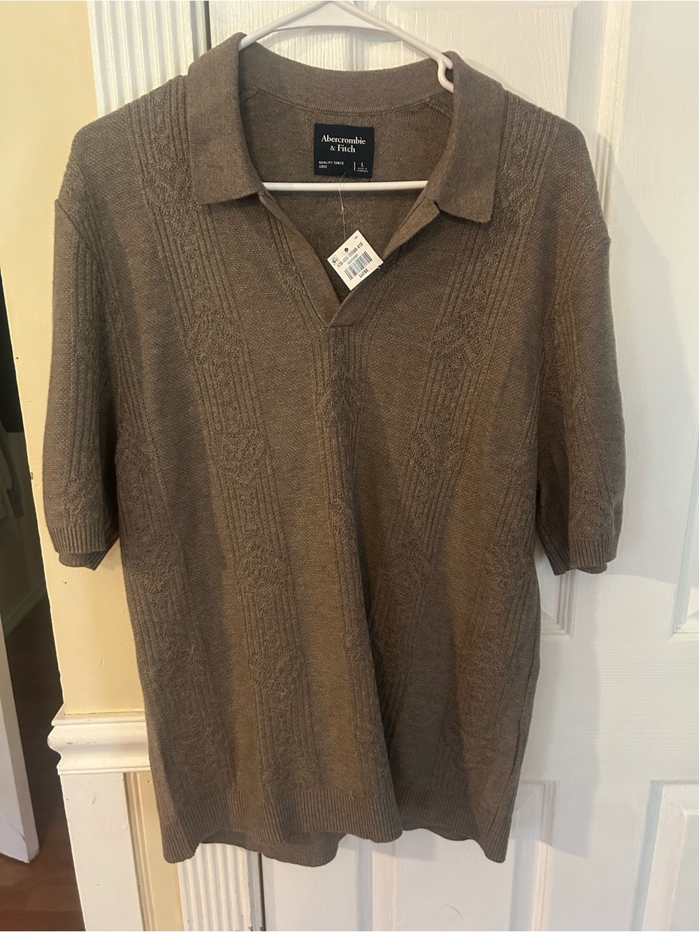 Abercrombie & Fitch Brown Knit Polo